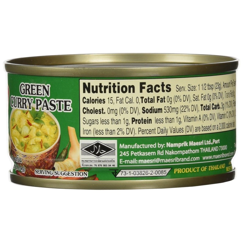 Maesri Green Curry Paste, 4-Ounce