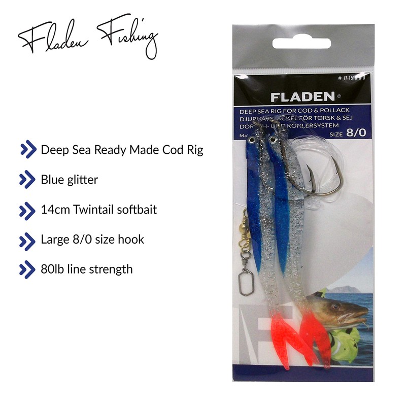 FLADEN Fishing - Deep Sea Cod Glitter Rig Large Size