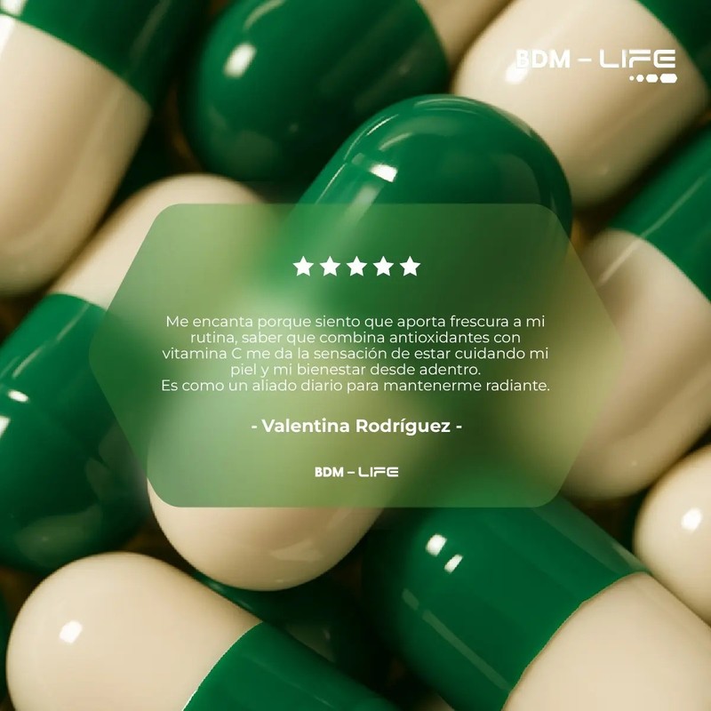 BDM LIFE Nicotinamida NAD Resveratrol 98 Vitamina C 60 Cápsulas