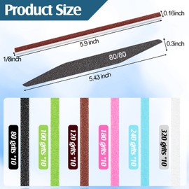 Honoson 70 Pcs Sanding Sticks Polishing Sticks Fine Sanding Twig Coded Abrasive Sanding Sticks for Plastic Models Assorted Metal and Wood Sanding Tools Accessory for Model Craft (Double Angle Style)