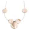 Avalaya Delicate Floating Off White Shell Bead Wire Necklace in