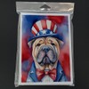 Caroline's Treasures Shar Pei Patriotic American Greeting Cards Pack of