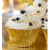 Anniversary House Gold Foil Cupcake Cases for Baking, Baking Cups
