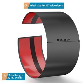 Sanbege Stainless Steel Door Kick Plate, 10" x 30" Door Push Plate, Self Adhesive Kickplate for 32" Doors Interior or Exterior (Brushed Black)