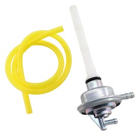 MCHNIC Vacuum Fuel Tap with Fuel Hose for Vespa ET2 LX LXV S 50ccm 2T 4T ET4 GT 125-200cc Aprilia Derbi Gilera Piaggio Sfera NSL 50 2T 4T AC LC 50-200cc etc.