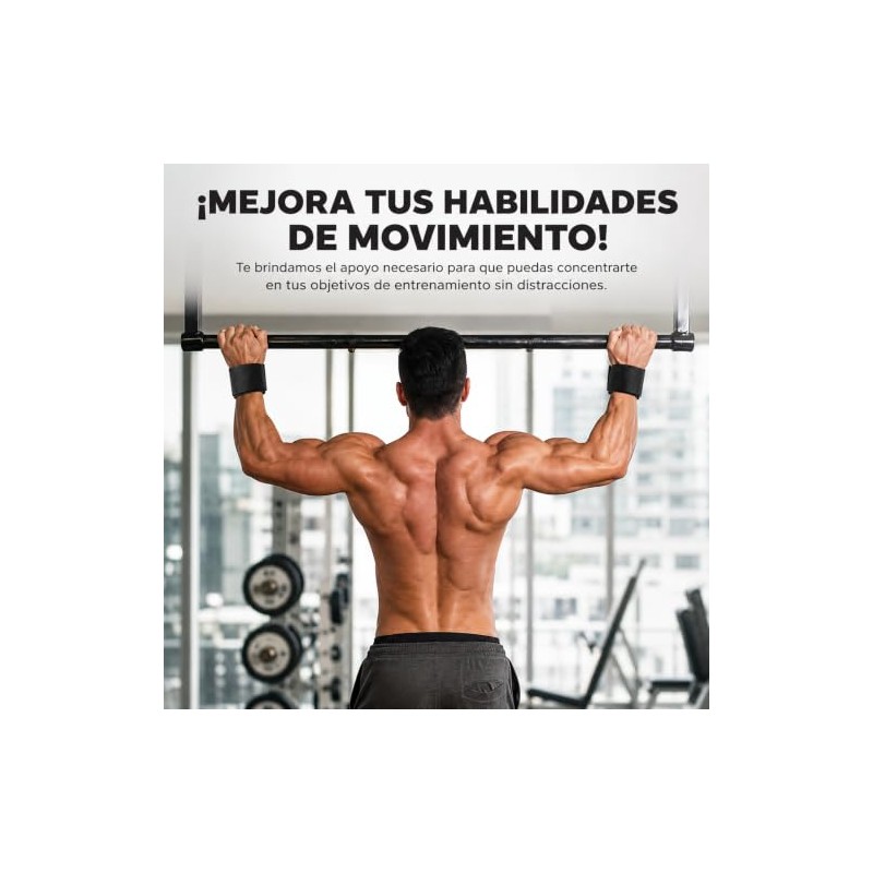 Straps para Gym Unisexo 2PCS, Muñequeras Gym Antideslizante