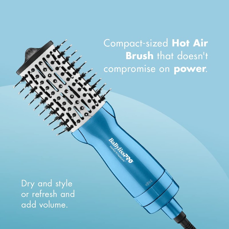 BaBylissPRO Nano Titanium 2 Inch Compact Hot Air Brush, Hair