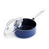 Blue Diamond Nonstick 2QT Saucepan with Lid, Non Toxic PFAS-Free