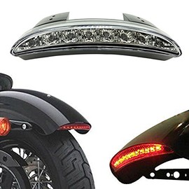 ANKIA Motorcycle Chopped Rear Fender Edge LED Brake License Plate Tail Light Stop Running Light Turn Signal Lamp for Harley Sportster XL883N 1200N XL1200V XL1200X (Clear)