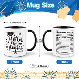 Lingdeer 2025 Graduation Gifts for Her or Him, 11Oz Mug with Class of 2025 Coaster, Funny College Maters Degree PhD Graduation Gifts or Decorations for Women Men Daughter Nurse Boyfriend Girlfriend