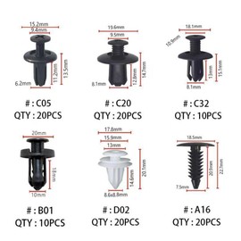 100pcs Car Rivets Car Clips Push Rivets Plastic Rivets Car Interior Clip Retaining Clip Auto Parts