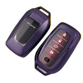 Toyota Smart Key Case, Toyota Alphard Case, Vellfire New Harrier RAV4 Waterproof Dustproof TPU Soft Cover (Purple)