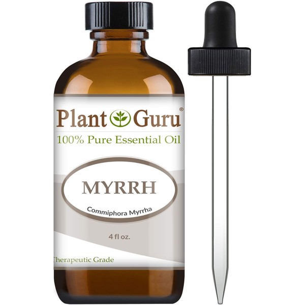 Myrrh Essential Oil 4 oz 100% Pure Undiluted Therapeutic Grade. for Skin, Body and Hair. Great for Aromatherapy Diffuser.