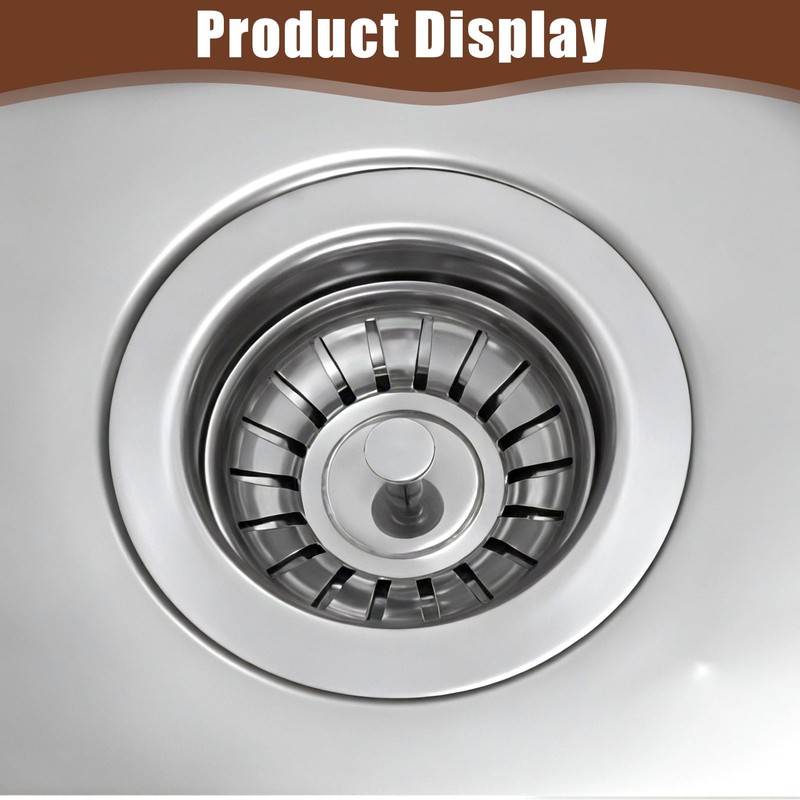 Height Adjustable Drain Strainer, Strainer Basket Drain Plug, Stainless Steel