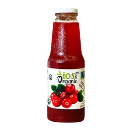 IOS Love Organic Juice - USDA Organic Certified - Cold Pressed, No Added Sugar, No Water, No Artificial Colors, No Preservatives, No Flavors Added, No Gluten - 33.8 Fl Oz (Cranberry, Pack of 2)