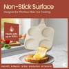4-Cup Nonstick Frying Egg Pan White Marble, Granite Pancake Pan,