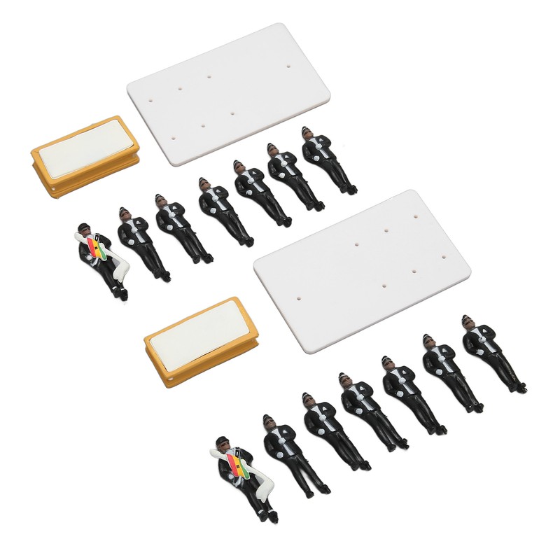 Coffin Dance Model Funeral Action Figures Coffin People Figurines Set