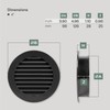 Vent Systems 4'' Inch - Pack of 10 - Black