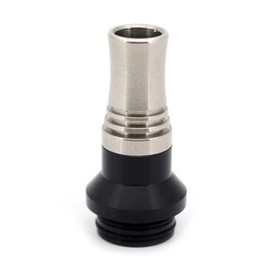 RUIYITECH Stainless Steel + POM 810 Drip Tip - SLIVER+BLACK