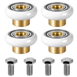 19 mm 4 PCS Shower Door Rollers Runners Wheels Replacement Part, Bath Shower Door Rollers Replacement Part Bathroom Glass Door Runner Sliding, Shower Door Roller Wheel Enclosures Cabins