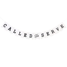 Called To Serve Banner - Lds Mission Call Theme Party Decoration, Mission Farewell Garland, Back To School Party Black Glitter, Missionary Calling Party Supplies