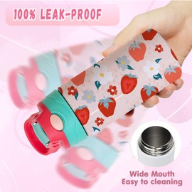 ZREGGUR Mixed Color 30pack 12oz Kids Sippy Cup Sublimation Stainless Steel Thermos Kids Water Bottle For School Toddler Cups Spill Proof With Straws and Lids