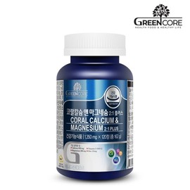 Green Core Coral Calcium & Magnesium Plus 120 tablets 1 bottle / 그린코어 코랄칼슘 앤 마그네슘 플러스 120정 1병