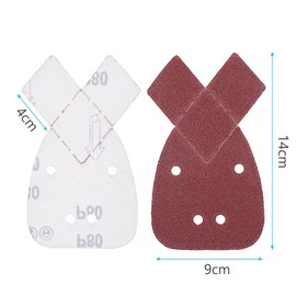 URAQT Mouse Sandpaper, Pack of 50 Sanding Sheets Velcro Mouse Detail Sanding Sheets Mouse with 2 Additional Replacement Heads 40/60/80/120/240 Various Grits for Black Decker