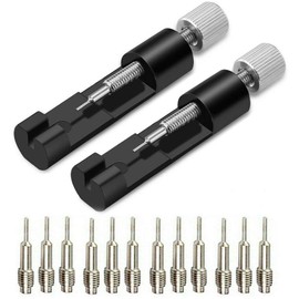 2 Pack HEYUS Metal Watch Band Strap Link Pin Remover Adjustment Tool Remove Repair Tool Kit for Watchmakers with 12 Extra Pins