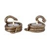 NIKKY HOME Gold Snake Tealight Candle Holders Set of 2,