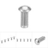 50pcs Knurled Shank Rivet, M5 Round Head Solid Rivets Knurled