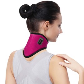 Neck Heating Pad USB Neck Warmer with Automatic Shut-Off Neck Heating Pad 3 Heat Levels Neck Bandage Quick Heating Neck Protection Neck Support Adjustable Heat Cushion for Neck Pain Pink