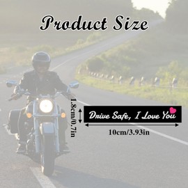 AOZUO 3X Drive Safe, I Love You Rear View Mirror Sticker, Rearview Mirror Decal with Heart Self Affirmations Car Window Decals Makeup Car Mirror Stickers for Women Water Bottle Laptop Gifts(White)