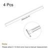 sourcing map 4 Pieces Solid Aluminum Round Rod 4mm Diameter