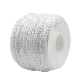 Nylon Cord White Cord Cord Cord 1.8 mm Thick, 50 m Long Nylon Thread Tear-Resistant for Bracelets/Gardening Cord for Crafts/Weaving/Blinds