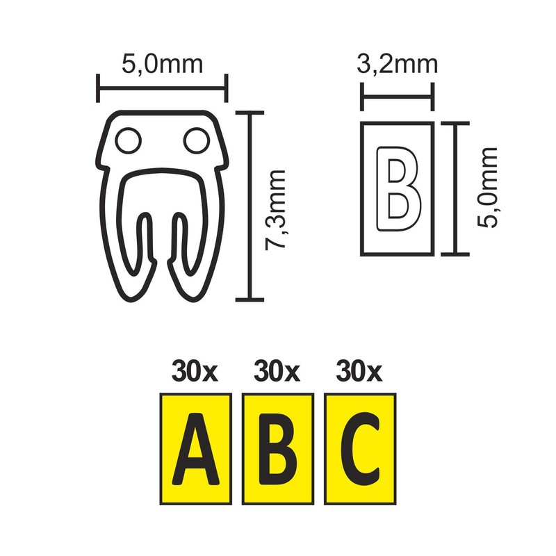 MC Power Cable Marker Clips for Cables up to 4