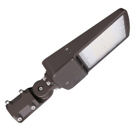 OSTEK LED Parking Lot Lights 150W Outdoor Commercial Area Lighting Fixture 21000LM - Waterproof IP65 5700K LED Shoebox Street Pole Light with Adjustable Slip Fitter Mount (150W-Slip Fitter-Normal)