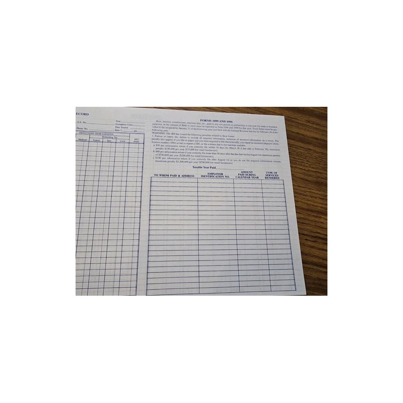 National Small Business Income Tax Record Bood Ledger New