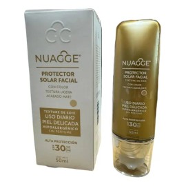 Protector Solar Facial Nuagge Con Color Acabado Mate 30spf  Nuagge Tinted Sunscreen Matte Finish SPF 30                                               
