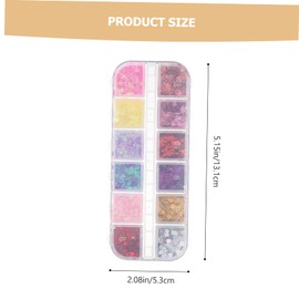 Mikinona Heart Sequins for Nail Art 2 Boxes High-Grade Material DIY Manicure Decals Valentine's Day Present