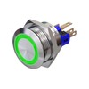 Metzler - Push Button 22mm - LED Ring Lighting Green