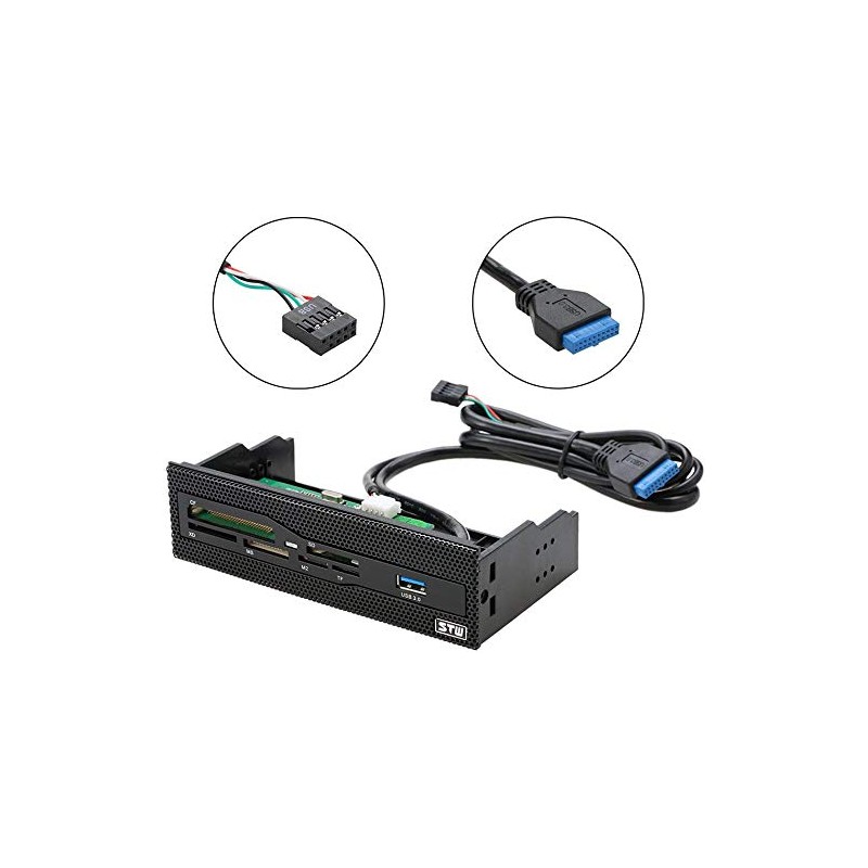 STW 3125 Card Reader 5.25Inch Multifunction Internal Card Reader Dashboard