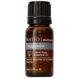 Natio Australia Wellbeing Pure Essential Oil - Peppermint 10ml - 100% Pure & Natural Peppermint Essential Oil - Awaken the Mind & Stimulate the Senses - Made in Australia