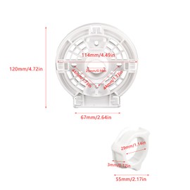 UtySty Oscillating Pedestal Fan Motor Cover Replacement with Fan Blade Nut Oscillated Stand Fan Motor Shaft Front Back Housing Motor Covers Parts for Pedestal Floor Fan Oscillating Standing Fans