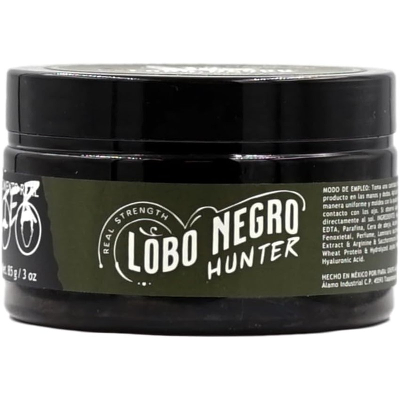 Lobo Cera modeladora para Cabello Terminado Matte Lobo Negro Hunter,