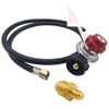 Uenede 5Ft Propane Hose with 0-20 PSI Adjustable Regulator, Brass