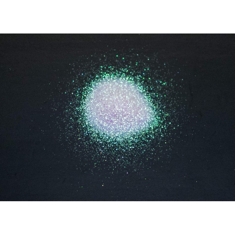 DIY MASTER Glass Glitter Flakes (Polarized) Green x Blue 0.4mm