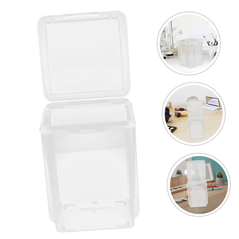 Mikinona 2pcs Plastic Storage Boxes with Lids Multi Functional Organizer