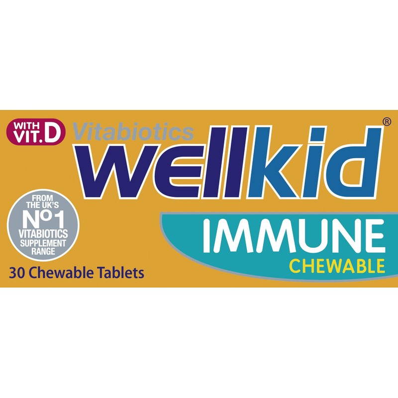 Vitabiotics Wellkid Immune Chewable 30 Tablets