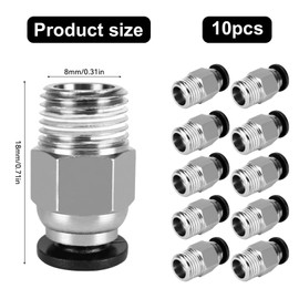 Pc4-M10 Connector Pc4-M10 Connector 3D Printer Parts & Accessories Connectors, 3D Printer Accessories, 3D Printer Accessories for Extruder 3D Printers 3D Printer Accessories 3D Printing Accessories 3D